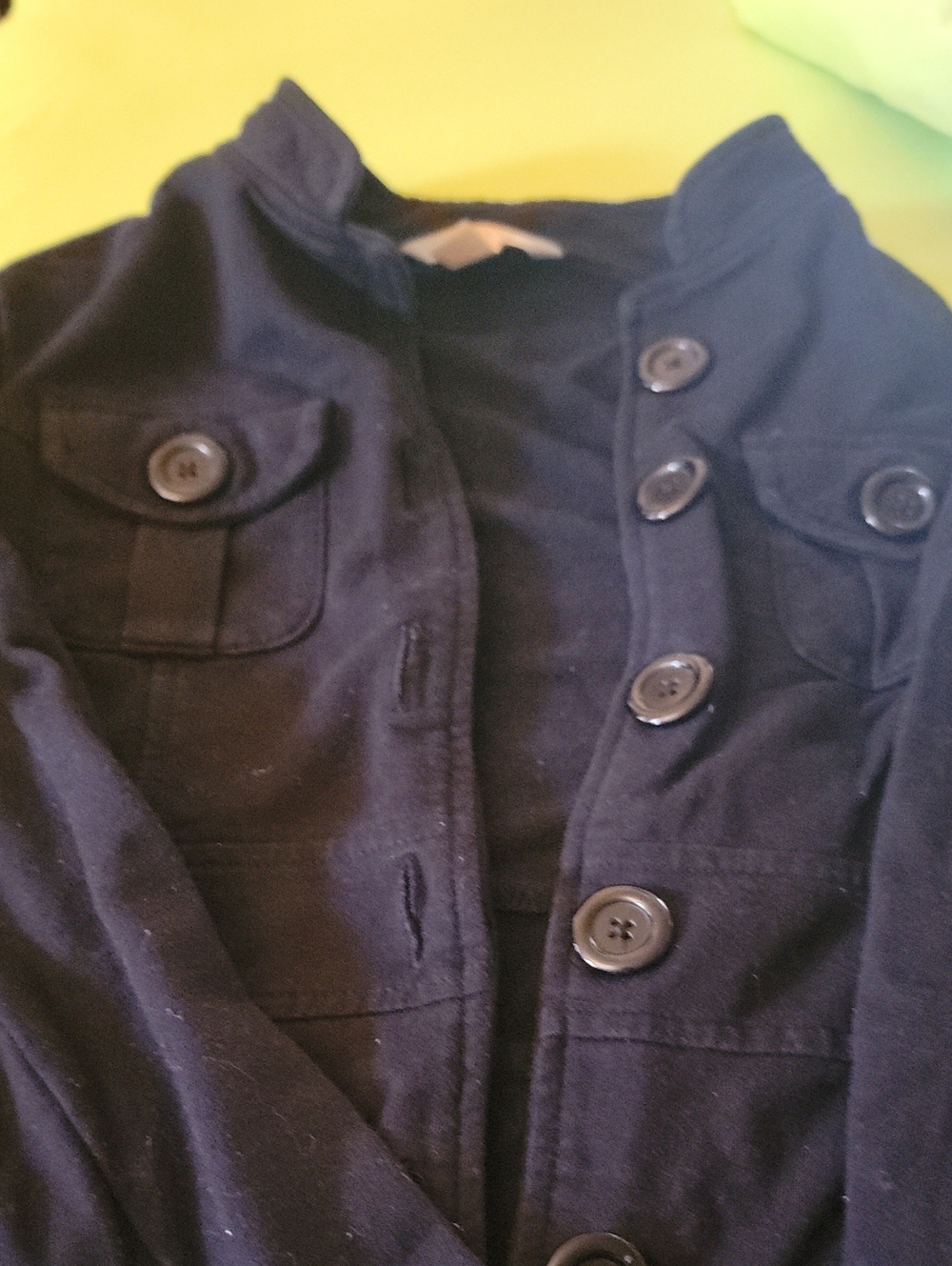 Kids Navy Button-Front Jacket - Classic Casual Jacket